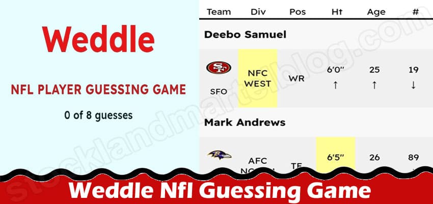 Weddle Nfl Guessing Game {Nov 2022) Check Gaming Info!